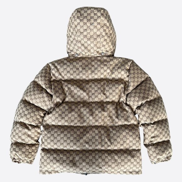 Gucci The North Face Beige GG Monogram Puffer Jacket - Picture 2 of 9